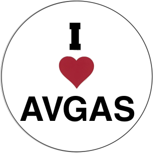 I love AVGAS sticker