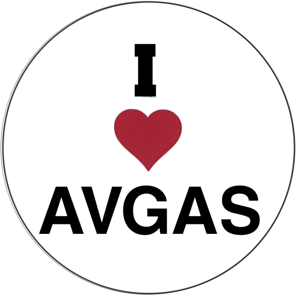 I love AVGAS sticker